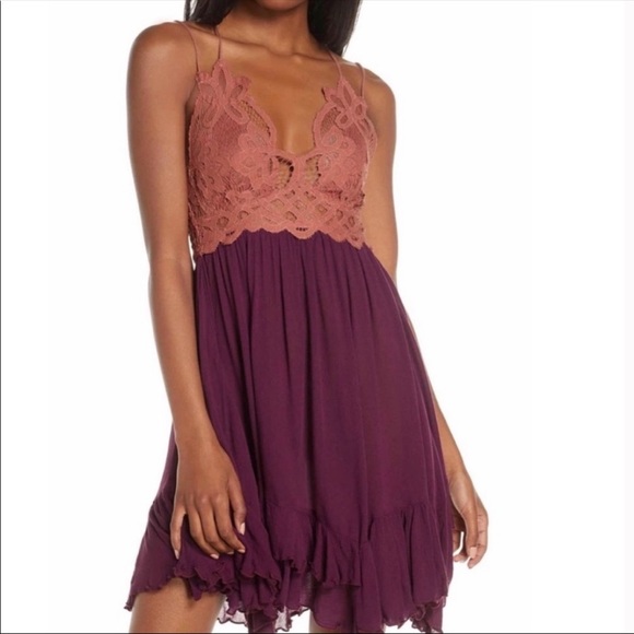 Free People Adella Lace Bodice Dress - Copper (S) - Picture 2 of 7
